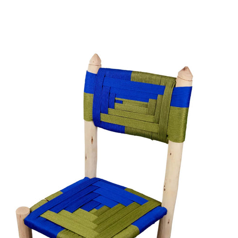 Moroccan Handmade Chair with Rope Weaving Seat
