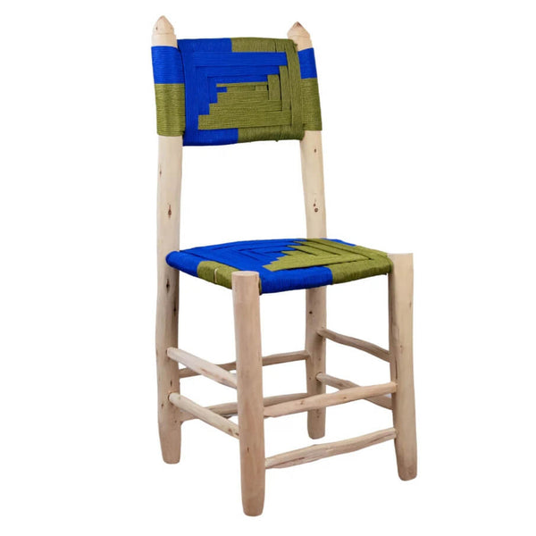 Moroccan Handmade Chair with Rope Weaving Seat