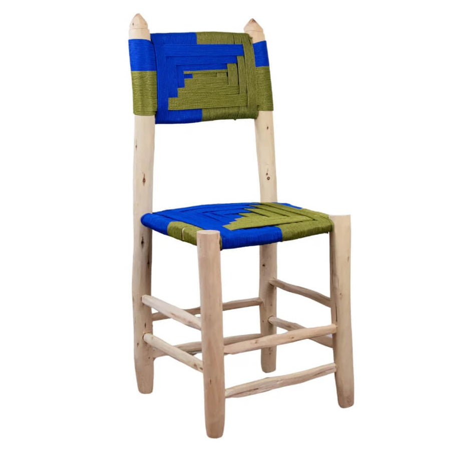 Multicolor Moroccan Bar Stool – Woven Rope Boho Seat