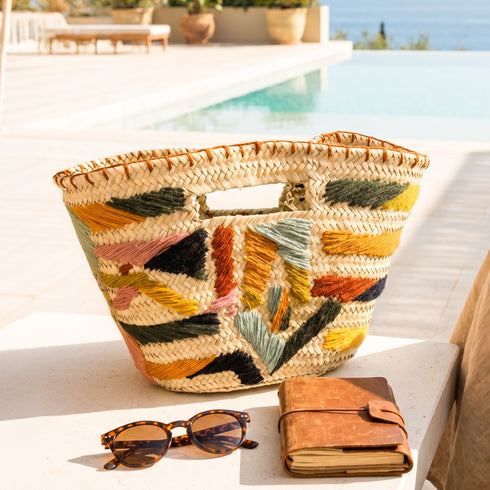 Personalized Moroccan Handwoven Colorful Straw Bag Custom Artisan Handbag Purse 7