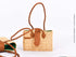 Wicker Tote Bag | Handwoven Shoulder Bag With Leather Handles