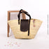 Moroccan Market Picnic Basket | Beach Tote Bag With Black Leather