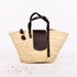 Moroccan Market Picnic Basket | Beach Tote Bag With Black Leather