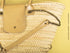 Straw Beach Bag Faux Leather Handle | Tote Handbag French Basket Brass Strap