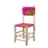 Moroccan Wooden Chair with Braided Rope Seat