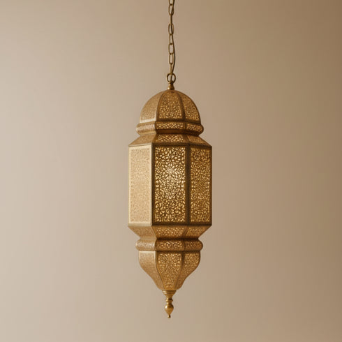 Handmade Moroccan Brass Pendant Lamp Bohemian Riad Lantern (pl-2023)