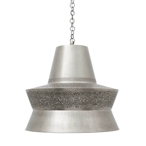 Moroccan Brass Pendant Lamp – Handcrafted Boho Ceiling Light (PL 1084)