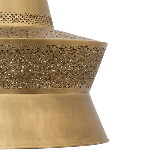 Moroccan Brass Pendant Lamp – Handcrafted Boho Ceiling Light (PL 1084)