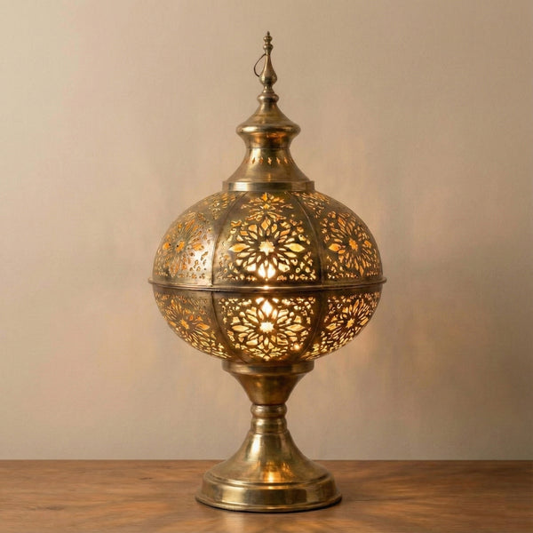 Moroccan Lantern – Brass Dome Floral
