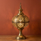 Moroccan Brass Table Lamp - Handcrafted Decorative Lantern