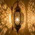 Moroccan Brass Wall Sconce - Handcrafted Shadow Lamp