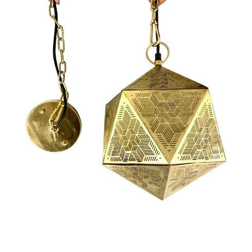 Moroccan Ceiling Light – Handcrafted Brass Pendant Lamp (PL 1085)