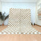 Moroccan Checkered Rug - Wool & Cotton Handmade Rug
