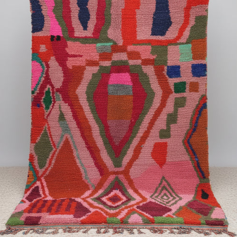 Moroccan Red Wool Rug – Handmade Custom Rug