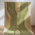 Green Striped Moroccan Rug – Modern Handmade Carpet