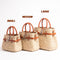 Straw Kelly Basket Bag – Moroccan Handbag, Leather Handle