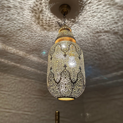 Moroccan brass chandelier, Moroccan hanging lamp (PL 10015)