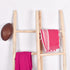 Moroccan Raw Wood Decorative Ladder – Handmade Natural Wood Accent for Boho Interiors