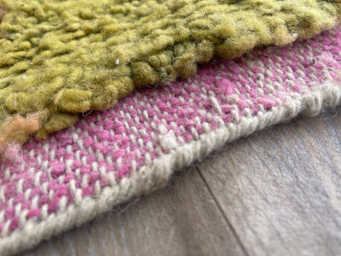 Multicolored Boujaad Hand Knotted Wool Rug - Unique Moroccan