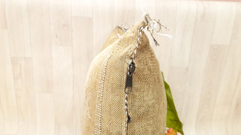 Mustard Cactus Silk Pillow Cover – Handmade Moroccan Decor (SP 1002)