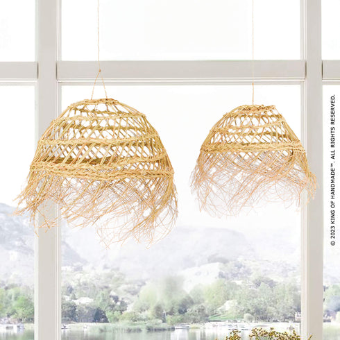 Natural Hanging Pendant Light - Rustic Lighting Fixture
