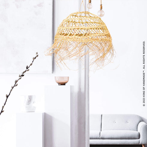 Natural Hanging Pendant Light - Rustic Lighting Fixture