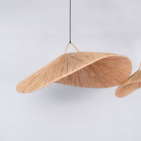 Natural Raffia Ceiling Light, Handmade Moroccan Pendant Lampshade!