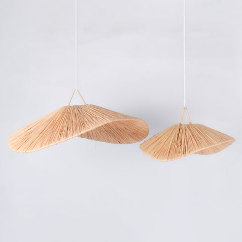 Natural Raffia Ceiling Light, Handmade Moroccan Pendant Lampshade!