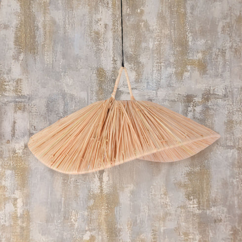Natural Raffia Ceiling Light, Handmade Moroccan Pendant Lampshade!