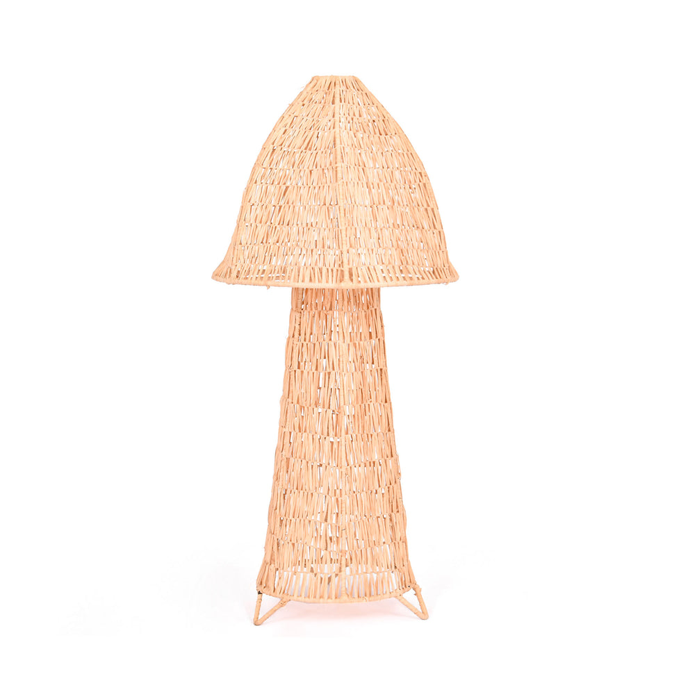 Handwoven Raffia Table Lamp – Natural Boho Lamp