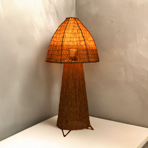 Natural Raffia Lamp, FLOOR & BEDSIDE Moroccan Handmade Table Lampshade in Raffia!