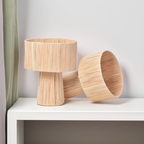 Natural Raffia Table Lamp – Moroccan Handmade Lampshade