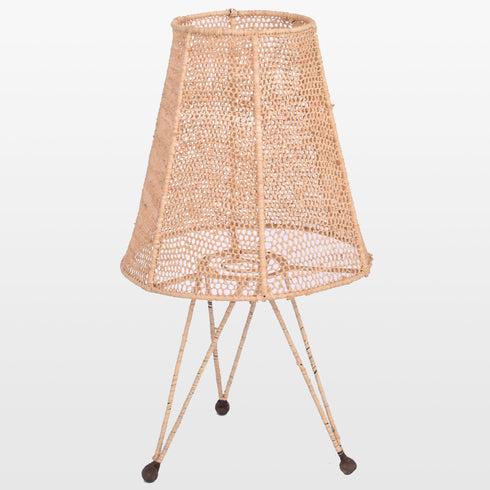 Bedroom Lamp, Natural and Black raffia lamp, TABLE LAMPSHADES Moroccan Handmade in Rattan