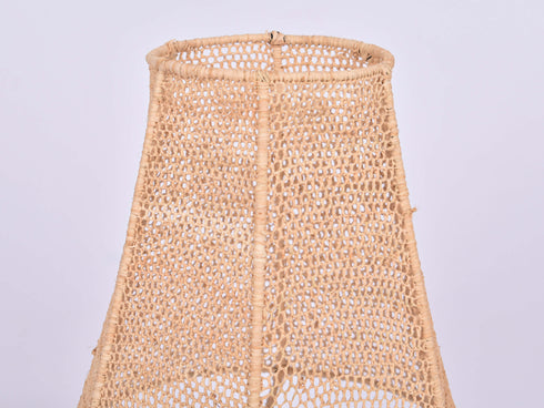 Bedroom Lamp, Natural and Black raffia lamp, TABLE LAMPSHADES Moroccan Handmade in Rattan