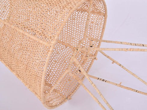 Bedroom Lamp, Natural and Black raffia lamp, TABLE LAMPSHADES Moroccan Handmade in Rattan