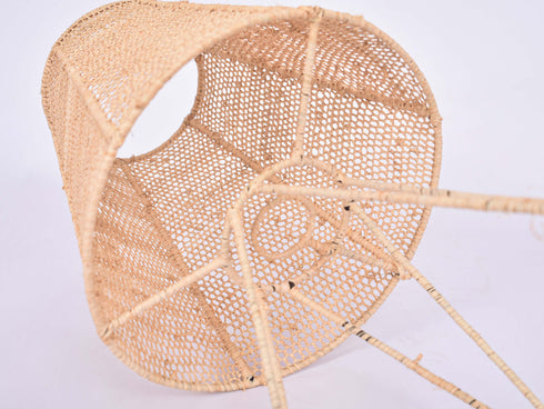 Bedroom Lamp, Natural and Black raffia lamp, TABLE LAMPSHADES Moroccan Handmade in Rattan