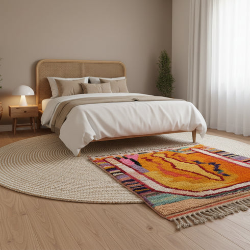 Orange Moroccan Rug – Handmade Custom Moroccan Rug