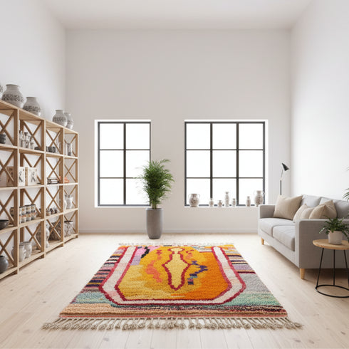 Orange Moroccan Rug – Handmade Custom Moroccan Rug