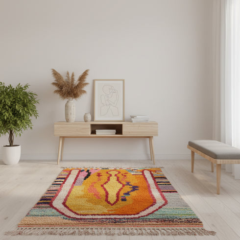 Orange Moroccan Rug – Handmade Custom Moroccan Rug
