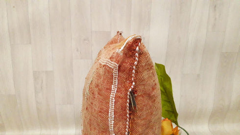 Orange Cactus Silk Pillow Cover - Moroccan Cushion (SP 1010)