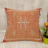Orange Cactus Silk Pillow Cover - Moroccan Cushion (SP 1010)