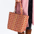 Orange Moroccan Brocade Shoulder Bag - Authentic Linen Tote 🍁
