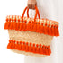 Handmade Straw Beach Bag – Black Tassel Tote, Openwork