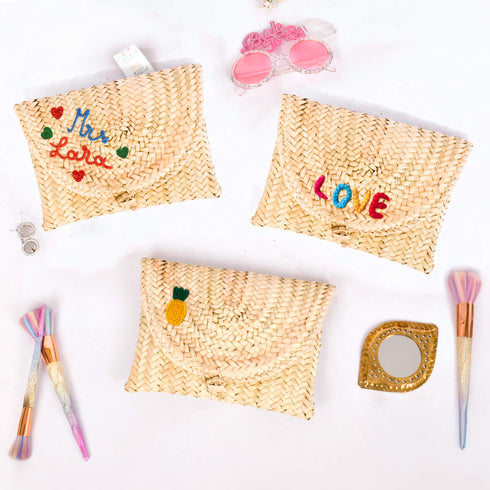 Personalised Straw Clutch Bag – Perfect Summer Accessory