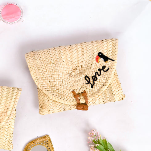 Personalised Straw Clutch Bag – Perfect Summer Accessory