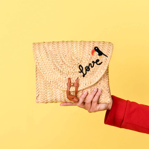 Personalised Straw Clutch Bag – Perfect Summer Accessory
