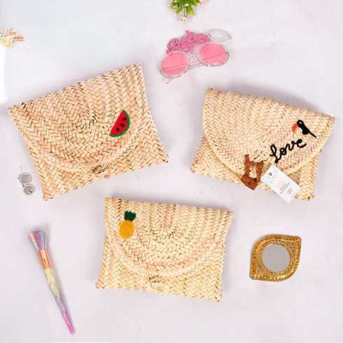 Personalised Straw Clutch Bag – Perfect Summer Accessory