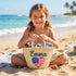 Personalized USA Heart Kids Straw Bag 🇺🇸 – Embroidered Tote for 4th of July & Summer Party Gifts