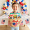 Personalized USA Heart Kids Straw Bag 🇺🇸 – Embroidered Tote for 4th of July & Summer Party Gifts