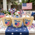Personalized USA Heart Kids Straw Bag 🇺🇸 – Embroidered Tote for 4th of July & Summer Party Gifts